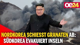 Nordkorea schießt Granaten ab Südkorea evakuiert Inseln [upl. by Palocz519]