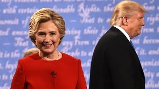 Presidential debate highlights Clinton and Trump trade blows [upl. by Sterrett782]