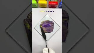 Yellow and Prussian Blue artandcraft art slimeart satisfying watercolorart asmr slimebubbles [upl. by Hartzke]