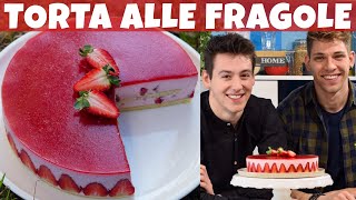 TORTA ALLE FRAGOLE SPETTACOLARE  cheesecake mousse moderna  ricetta di LUCAKE  Davide Zambelli [upl. by Knick367]