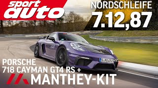 Porsche 718 GT4 RS MantheyKit  Nordschleife HOT LAP 71287 min  sport auto Supertest [upl. by Adniuqal]