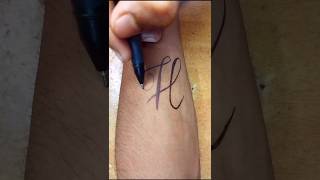 H tattoo design Pen with tattoo design super trick tattoomonk 11112k24 [upl. by Gurolinick]