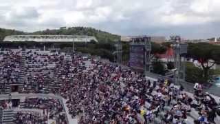 Centrale Foro Italico Djokovic vs Stepanek e vista su Roma [upl. by Eserehc]