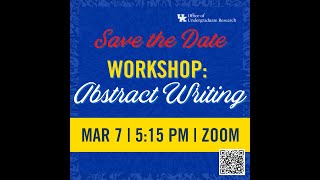 Abstract Writing Workshop [upl. by Aohsoj]