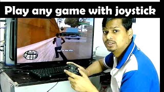 play anygame with joystickrumblepad joystick pc me setup kaise kare [upl. by Disharoon]