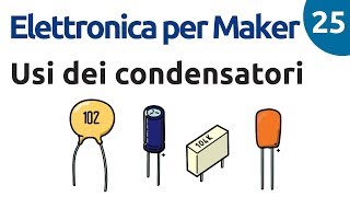 Applicazioni dei condensatori  Elettronica per Maker  Video 25 [upl. by Sirahs]