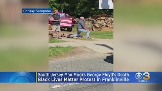 New Jersey Corrections Officer Suspended After Mocking George Floyds Death At Black Lives Matter Ra [upl. by Melville82]