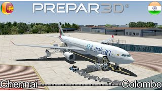 P3DV45 Chennai to Colombo Sri Lankan A330300 TimeLapse [upl. by Iormina]