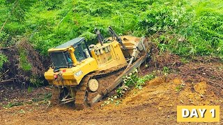 The Easiest Way To Clean Abandoned Plantations Using a Dozer CAT D7R The Most Suitable Dozer [upl. by Berkeley]