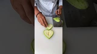 Top Chefs Tell You How To Cut Green Vegetables Into A HeartShaped Platter Fruitcarving [upl. by Elbys915]