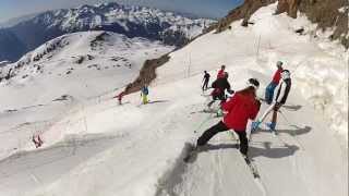 Descente ski alpe dhuez par tunnel 3330m à 1840m [upl. by Joli]