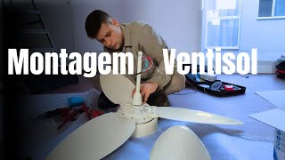 Como montar ventilador de teto VENTISOL PASSO A PASSO [upl. by Ianej]