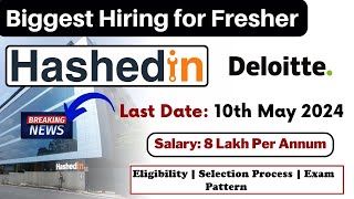 😍Biggest Hiring  Hashedin by Deloitte Off Campus Drive for fresher  Selection Process Salary 8LPA [upl. by Sears]