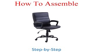 How to assemble Mainstays Bonded Leather MidBack Managers Office Chair Black [upl. by Yvor]