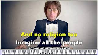 John Lennon  IMAGINE  Karaoke Instrumental Version with virtual piano amp lyrics  YOUTUBE video [upl. by Vtarj]