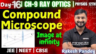 Compound Microscope When Image Formed At Infinity Class 12  Ray Optics Class 12  Rakesh Pandey [upl. by Enitsrik843]