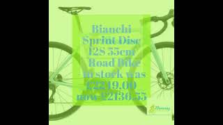 Bianchi Sprint Disc 12S 55cm  Road Bike  in stock was £224900 now £213655 [upl. by Yanehs]