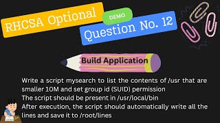 RHCSA demo optional questions 12 [upl. by Annawad]