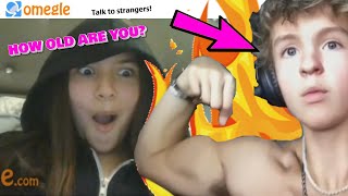 BABY FACE FLEXING ON OMEGLE Face Filter Prank Reactions [upl. by Swane]