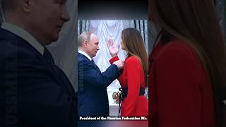 President Putin Awards Beautiful Russian Olympian Girl russia putin vladimirputin shorts [upl. by Flavius]