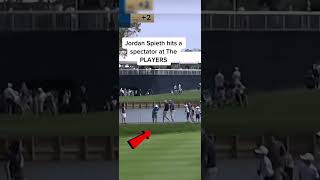 Jordan spieth hits the crowd and it saves him from the cut golf subscribe [upl. by Mihe]