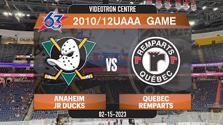 QUEBEC PEWEE AAA  2010AAA Anaheim Jr Ducks vs Quebec Rempart 02152023 [upl. by Chaddy]