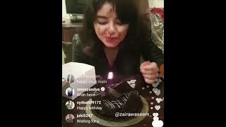 Zaira Wasims Facebook Video of Her Birthday Celebration [upl. by Kirshbaum]