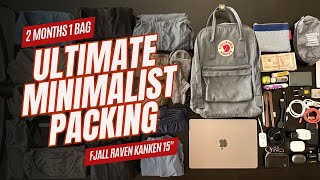 Fjällräven Kanken 15  ULTIMATE MINIMALIST PACKING  2 Months in 1 Bag [upl. by Ruford461]