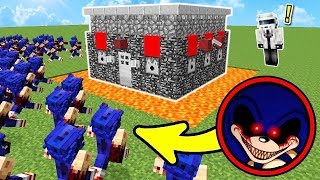 LA CASA MAS SEGURA DE MINECRAFT VS APOCALIPSIS DE 100000 SONICEXE 💀😱  MINECRAFT TROLL [upl. by Swayder877]