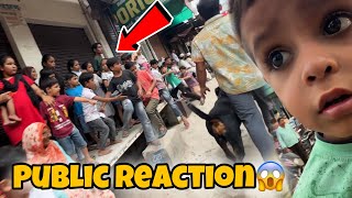 Public Reaction Rottweiler Ko Leke Market Chle Gaye😱 Firak Ke Liye Tyre Le Aaye [upl. by Nnyleve]