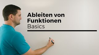 Ableitung Ableiten von Funktionen Basics Grundlagen Differenzieren  Mathe by Daniel Jung [upl. by Poree566]