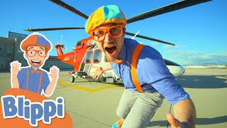 Blippi Explores a Firefighting Helicopter  Educational Videos For Kids [upl. by Hannahc]