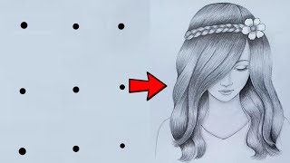 How to draw a girl with cap  Girl drawing easy step by step  Beautiful girl drawing for beginners [upl. by Nava405]