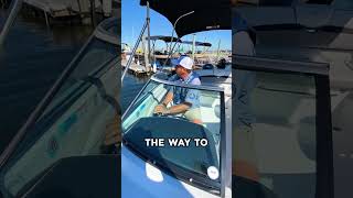 Boat Docking HowTo from Bridge Marina Backing into the Slip PART 1 OF 2 boat shorts [upl. by Niai750]