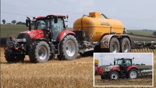 GÜLLE FAHREN amp PFLÜGEN 2017  Case IH Maxxum 145  Steyr 6115 Profi [upl. by Ahsenak]