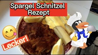 Spargel Schnitzel Rezept [upl. by Aneelas]