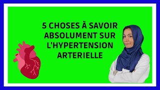 Hypertension Artérielle  5 choses à savoir [upl. by Coletta443]