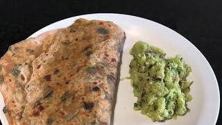 Methi Paratha with Cucumber Chutney  Fenugreek parathaMethi paratha [upl. by Diad]