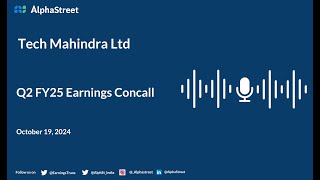 Tech Mahindra Ltd Q2 FY202425 Earnings Conference Call [upl. by Antebi]