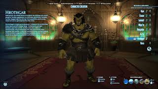 FINAL FANTASY XIV Hrothgar Helions Clan character creation [upl. by Ailama919]