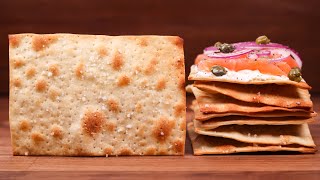 How to Make Perfectly Crisp and Delicious Matzah  Unleavened Jewish Flatbread Recipe [upl. by Neersin860]