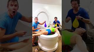 My BOYFRIENDS PRANKED me in Worlds Largest Toilet with Balloon in Play Ball Pool with SPLASH shorts [upl. by Telrahc810]