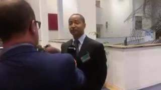 Moïse Katumbi face à la presse à la sortie des Institutions européennes [upl. by Justis64]