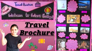 Travel Brochure School Project  How to make a travel brochureEasy process DIYCrazy crafty sisters [upl. by Eseekram]