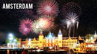 🎆 Amsterdam Fireworks New Year 2023  4K Netherlands New Years Eve [upl. by Nirehtak11]