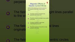 TOP 50 MCQ Magnetic Effects of Electric Current Part 15 [upl. by Einafets]