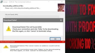 Download failed File not found 404 check your connection and click Retry to try downloading the [upl. by Weight]