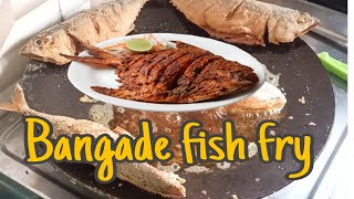 Bangade fish fry🐟🤤  Bhangra Tawa fry in Kannada 🐟Bangade minu fry [upl. by Gabel]