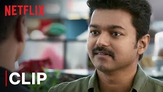 Thalapathy Vijay Mass Airport Scene  Mersal  Tamil Film  Netflix India [upl. by Alfi2]