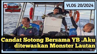 Candat Sotong Marang Terengganu Bersama YB  YB Hampir Terbang Ditarik Monster Lautan [upl. by Niatsirk272]